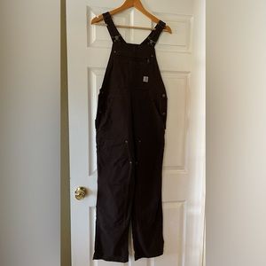 Women Carhartt overalls dark brown brand new